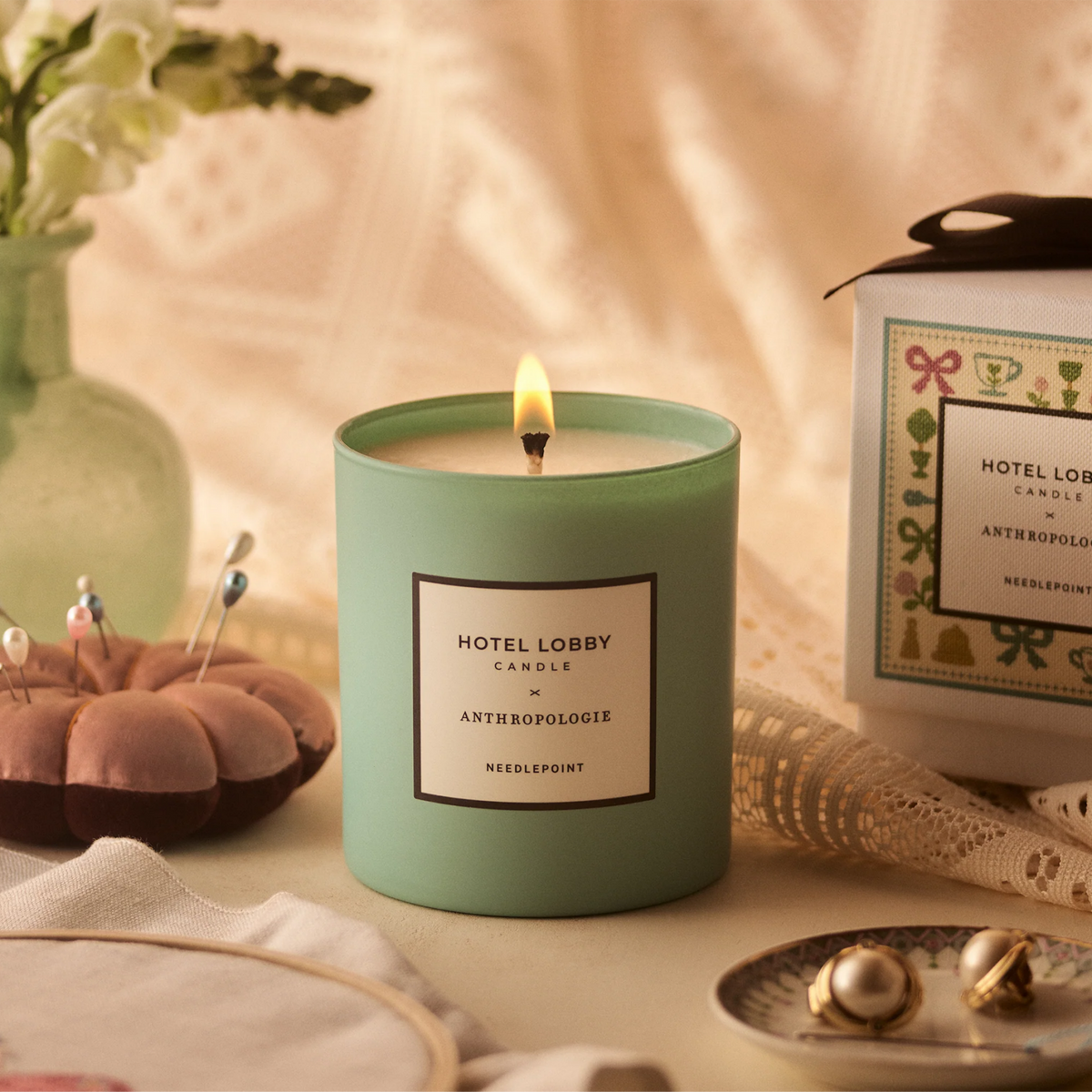 Needlepoint Candle