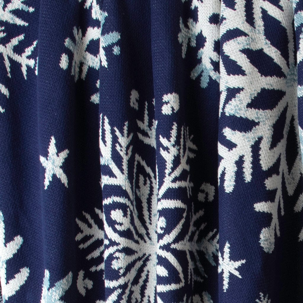 in2green Eco Throw Cotton Sustainable Knit Throw | Nordic Snowflakes