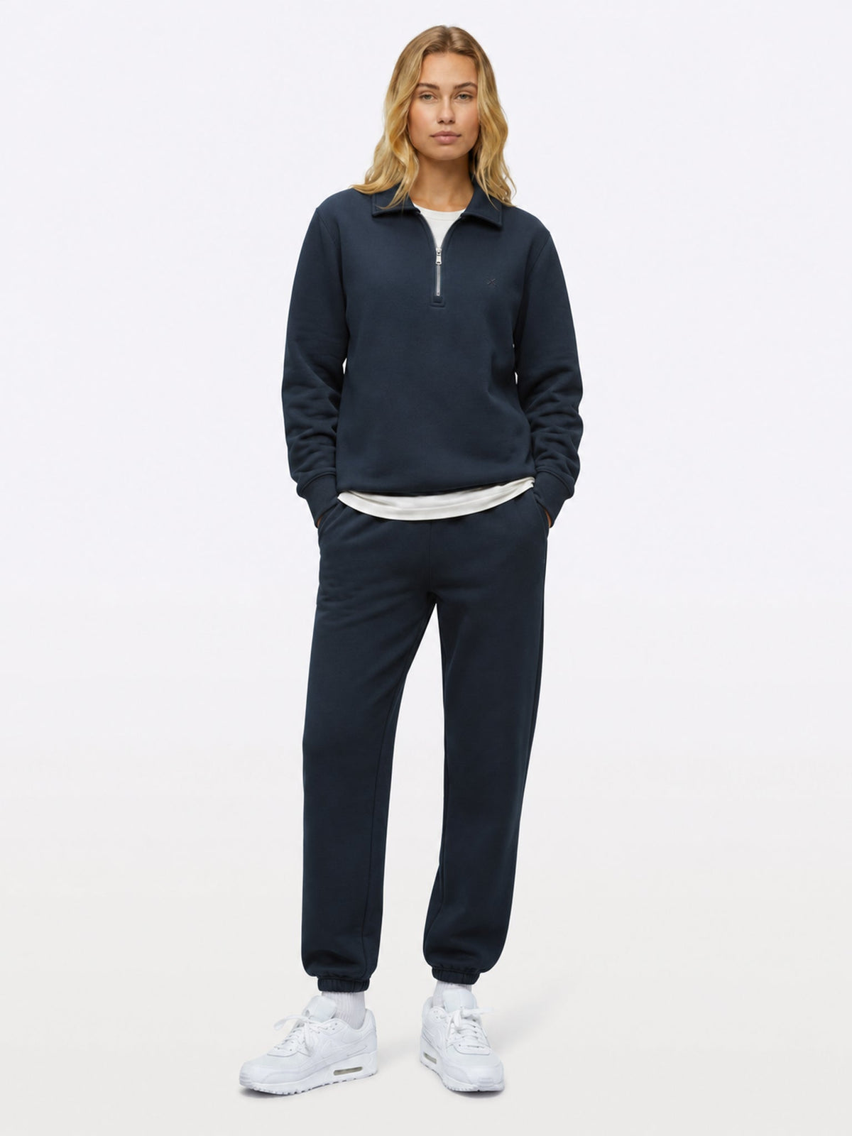 Divine Fleece Oversized Q-Zip | Obsidian