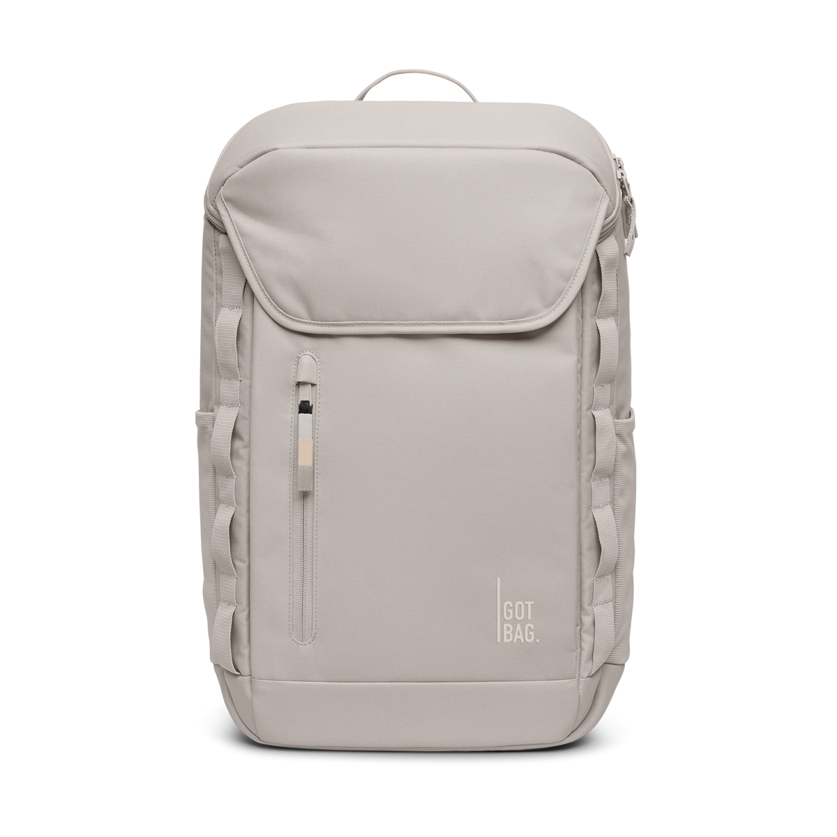 PRO PACK backpack in clam (Light, Warm Gray), front view.
