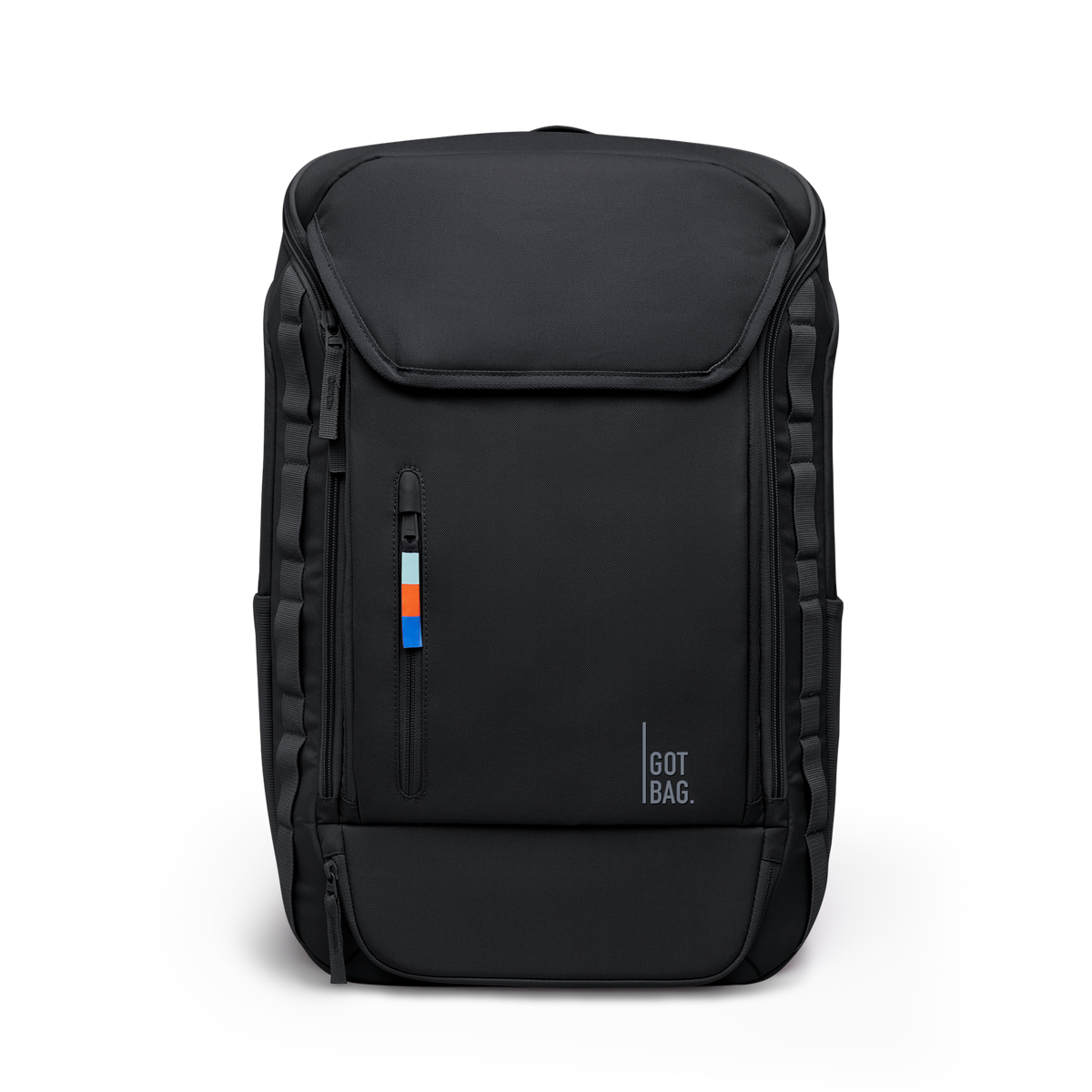 PRO PACK TRAVEL backpack in black (Black), studio shot, front view.