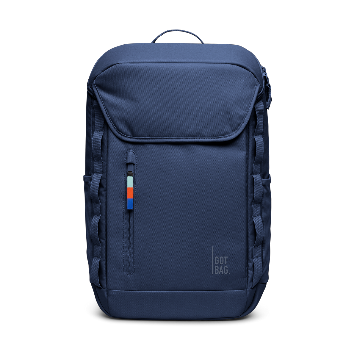 PRO PACK backpack in deep ocean (Dark Navy Blue), front view.