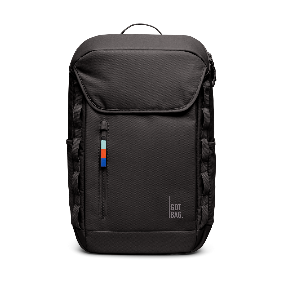 PRO PACK backpack in mussel (Dark Brown-Gray), studio shot, front view.