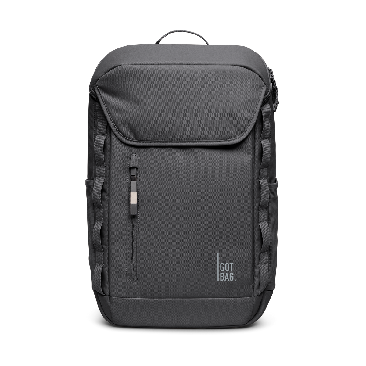 PRO PACK backpack in shark (Dark Gray), studio shot, front view.