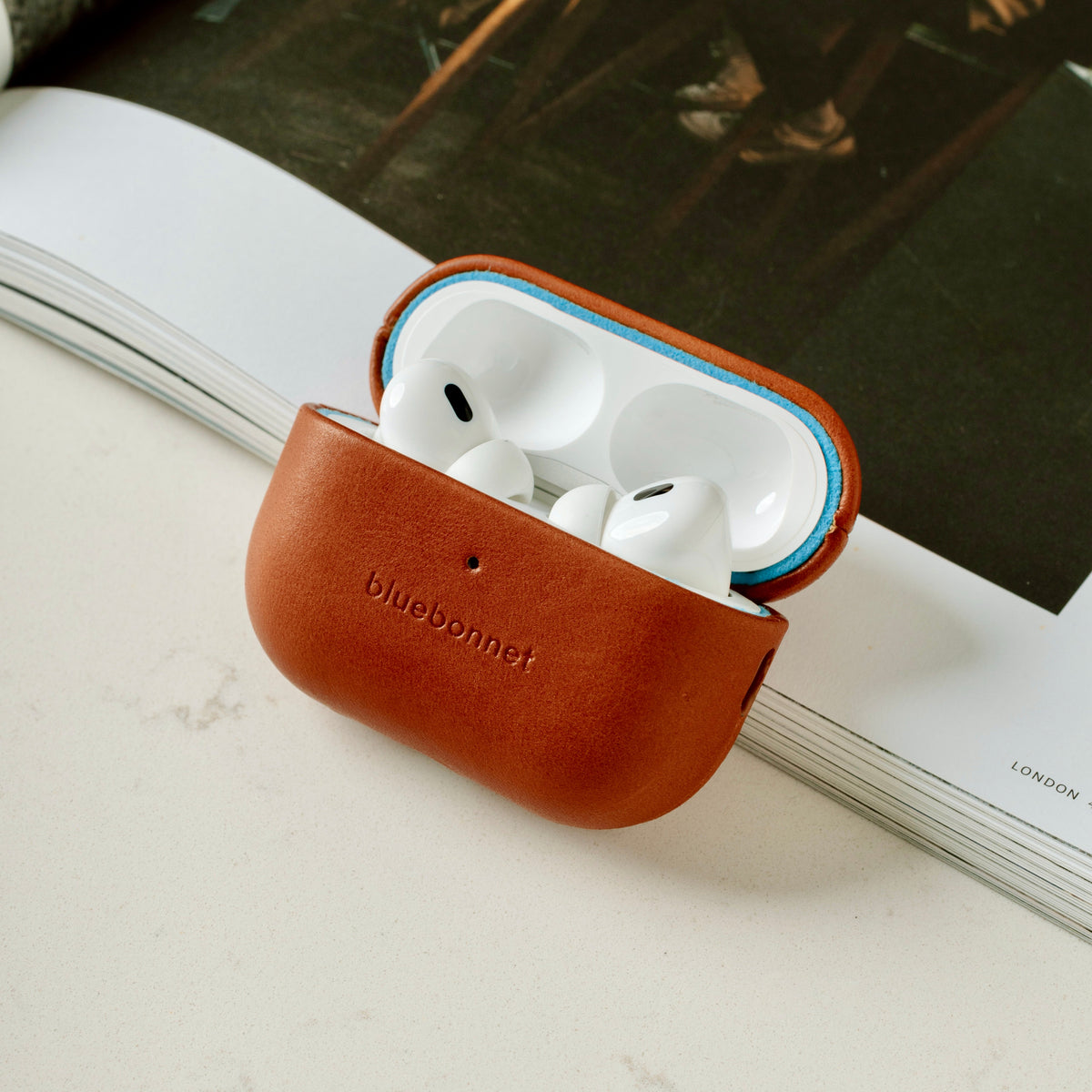 The Companion Leather AirPods 4 Case - Saddle Tan