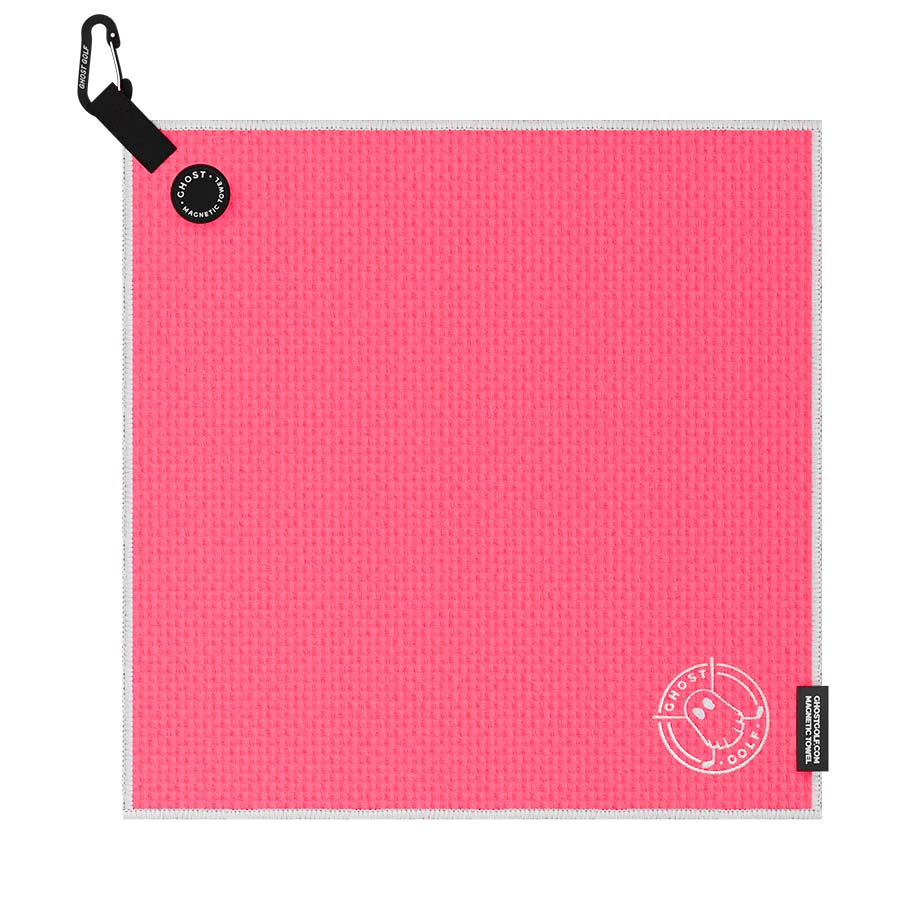 Greenside Towel with Magnet Patch and Carabiner Hot Pink#color_hot-pink