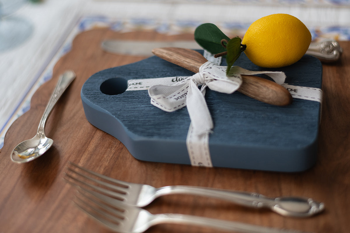 Mini Appetizer Board, Small, Denim Blue