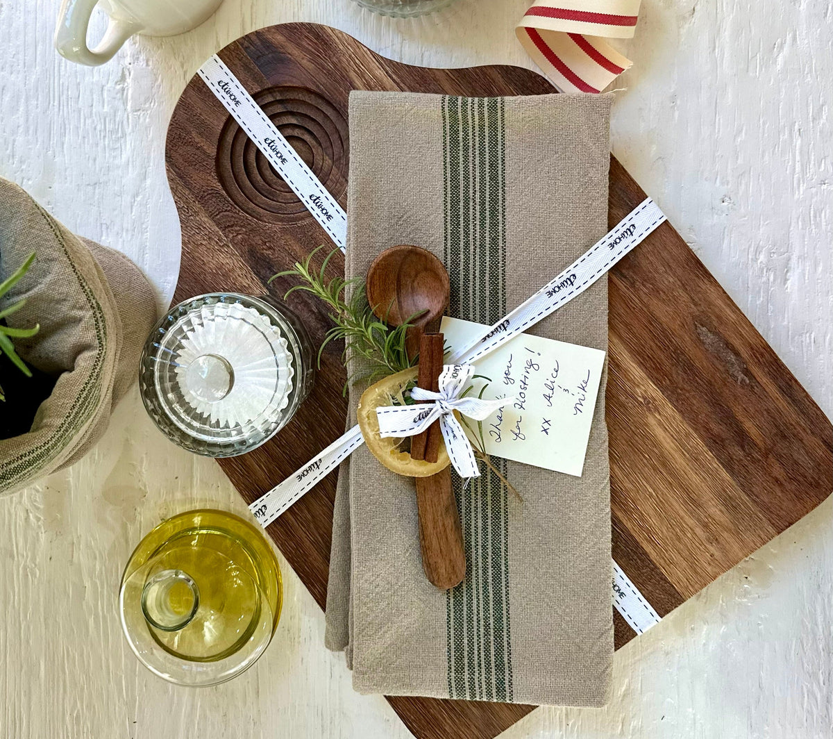 Large Dipping Board with Well, Natural