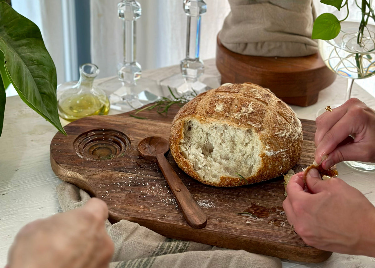 Large Dipping Board with Well, Natural
