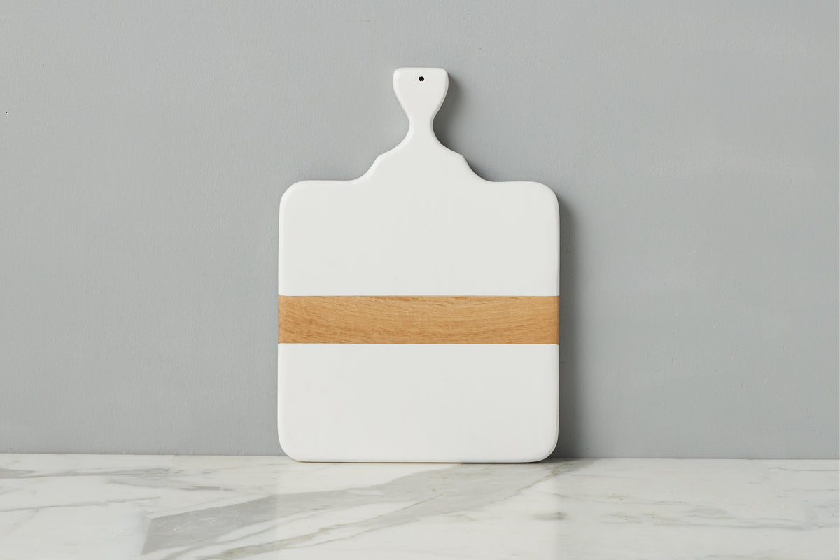 Mod Cheese Board, Small Rectangle, White