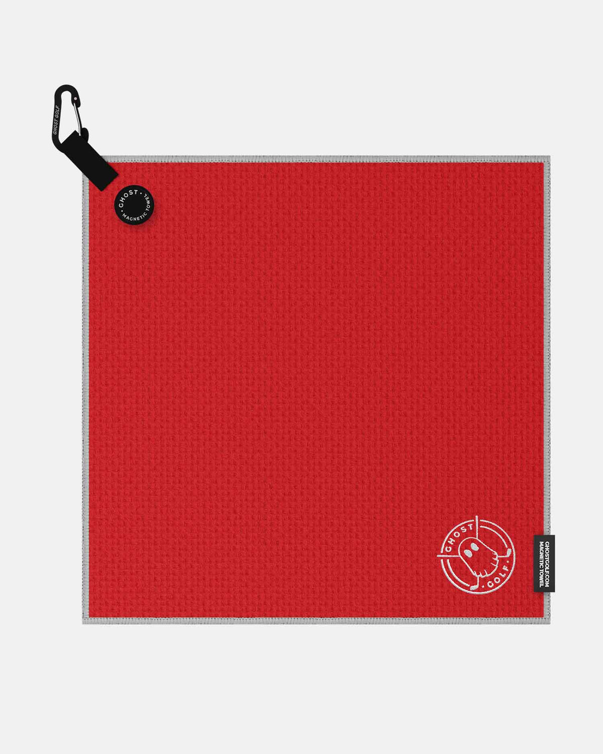 Greenside Towel with Magnet Patch and Carabiner Red#color_red