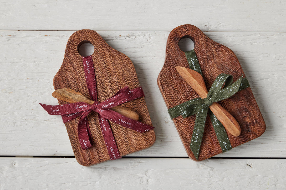 Mini Appetizer Board, Natural, Spruce Ribbon