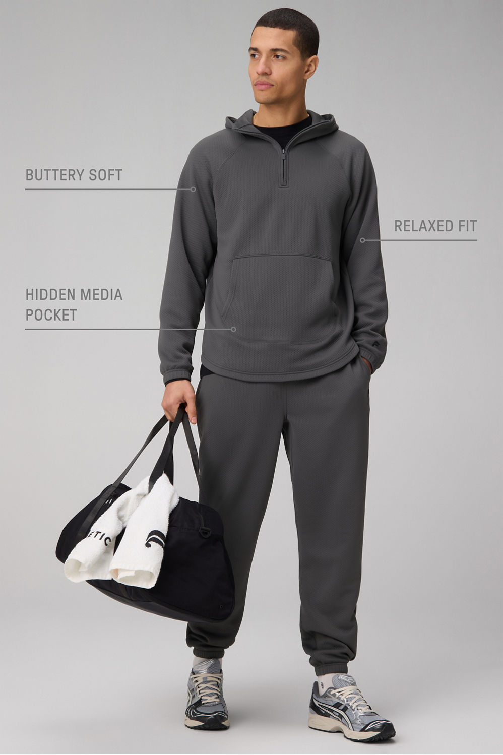 The Gridtech Quarter Zip Hoodie