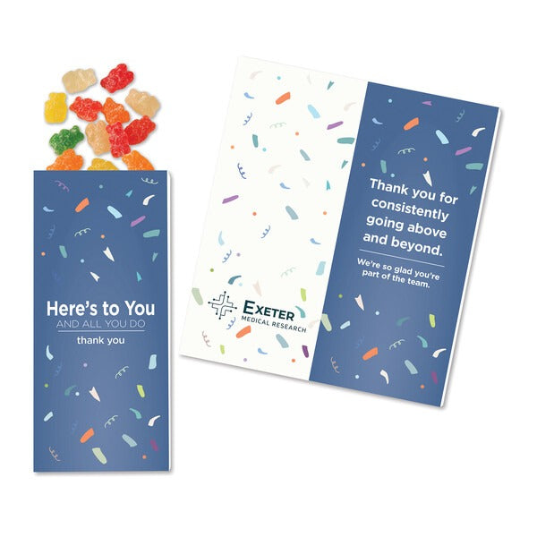 Full-Color Custom Card with Albanese® Sour Gummi Bears