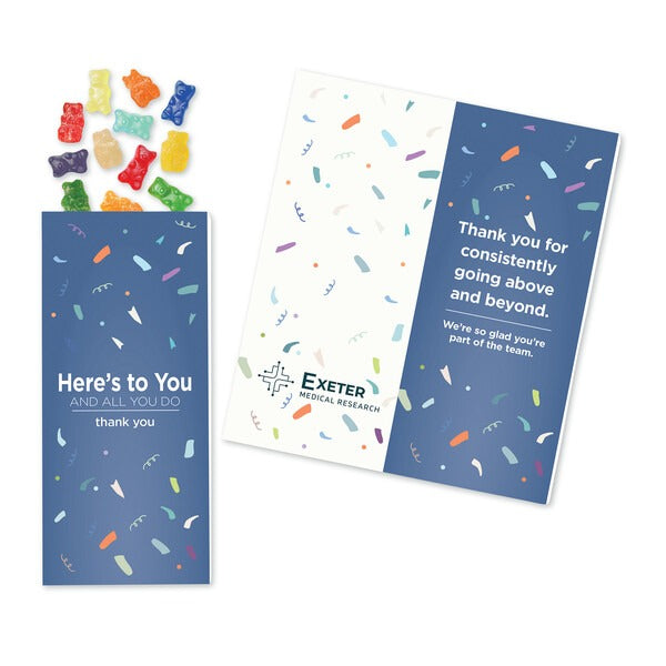 Full-Color Custom Card with Albanese® Sweet and Sour Gummi Bears
