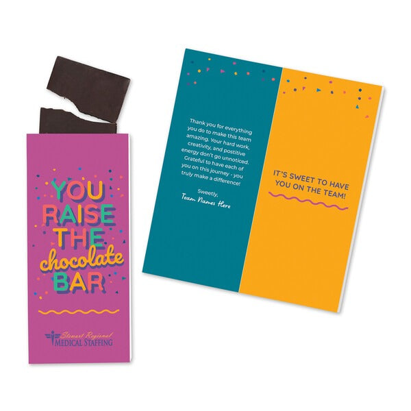 Full-Color Custom Card with Milk Chocolate Bar