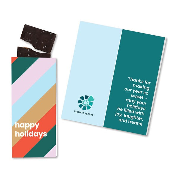 Full-Color Custom Card with Sea Salt Caramel Chocolate Bar