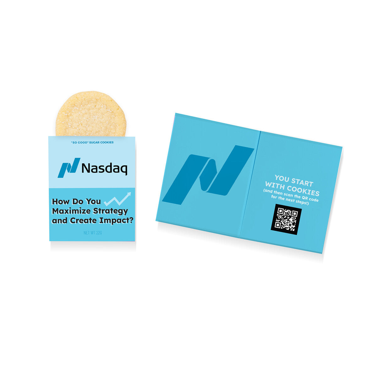 Full-Color Custom Mini Sweeter Card with Single Sugar Cookie