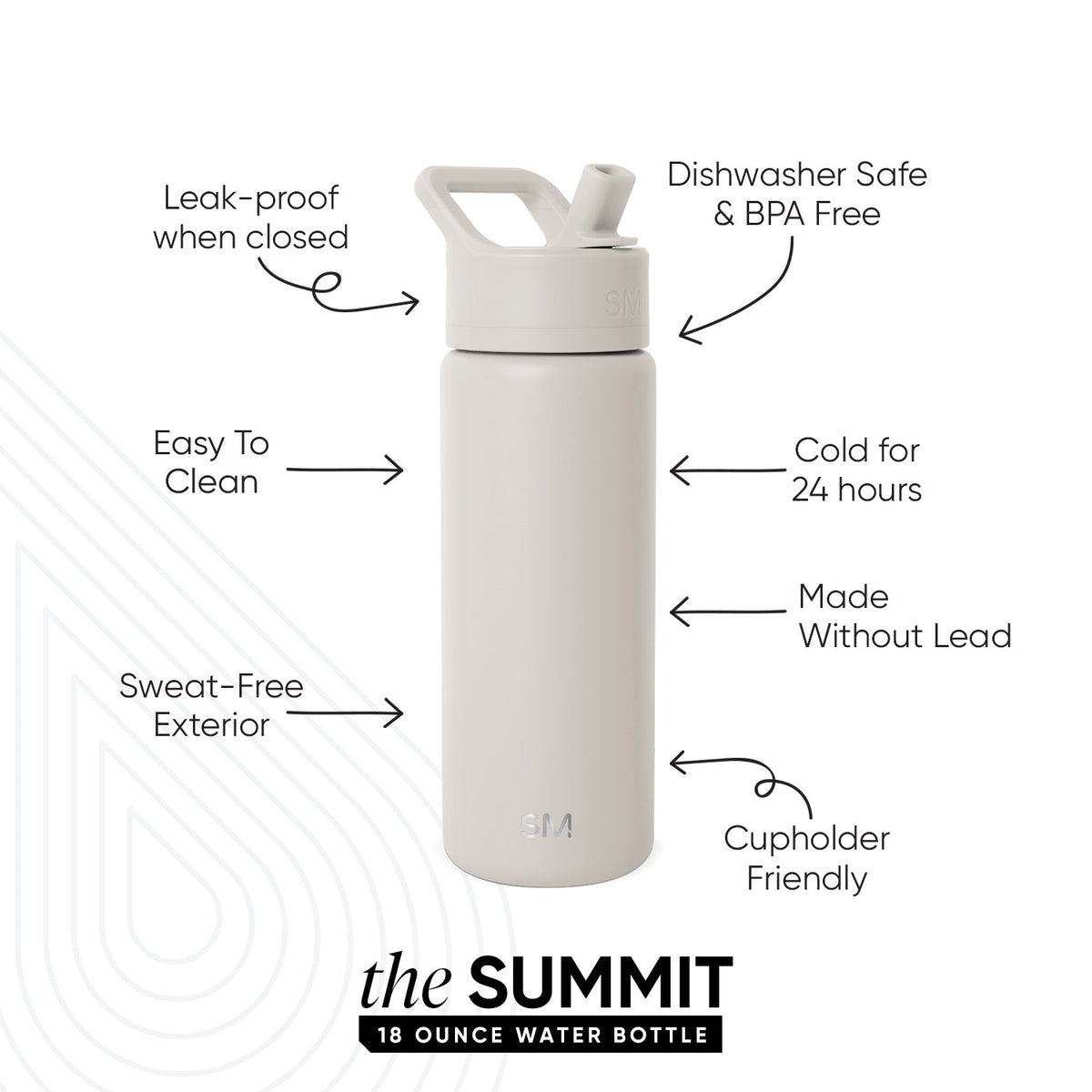 Summit Water Bottle 2.0 - 18oz - Almond Birch
