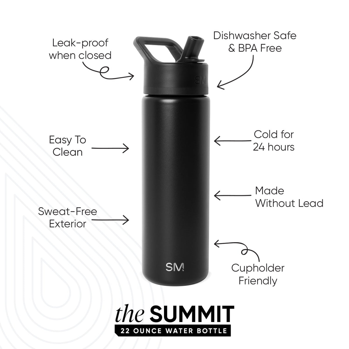 Summit Water Bottle - 22oz - Sweet Taffy