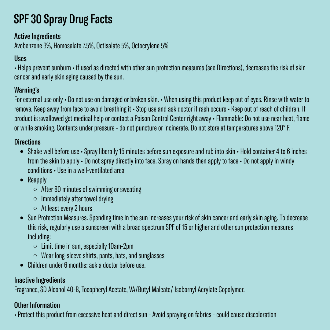 Non-Aerosol Spray SPF 30 / SPF 50