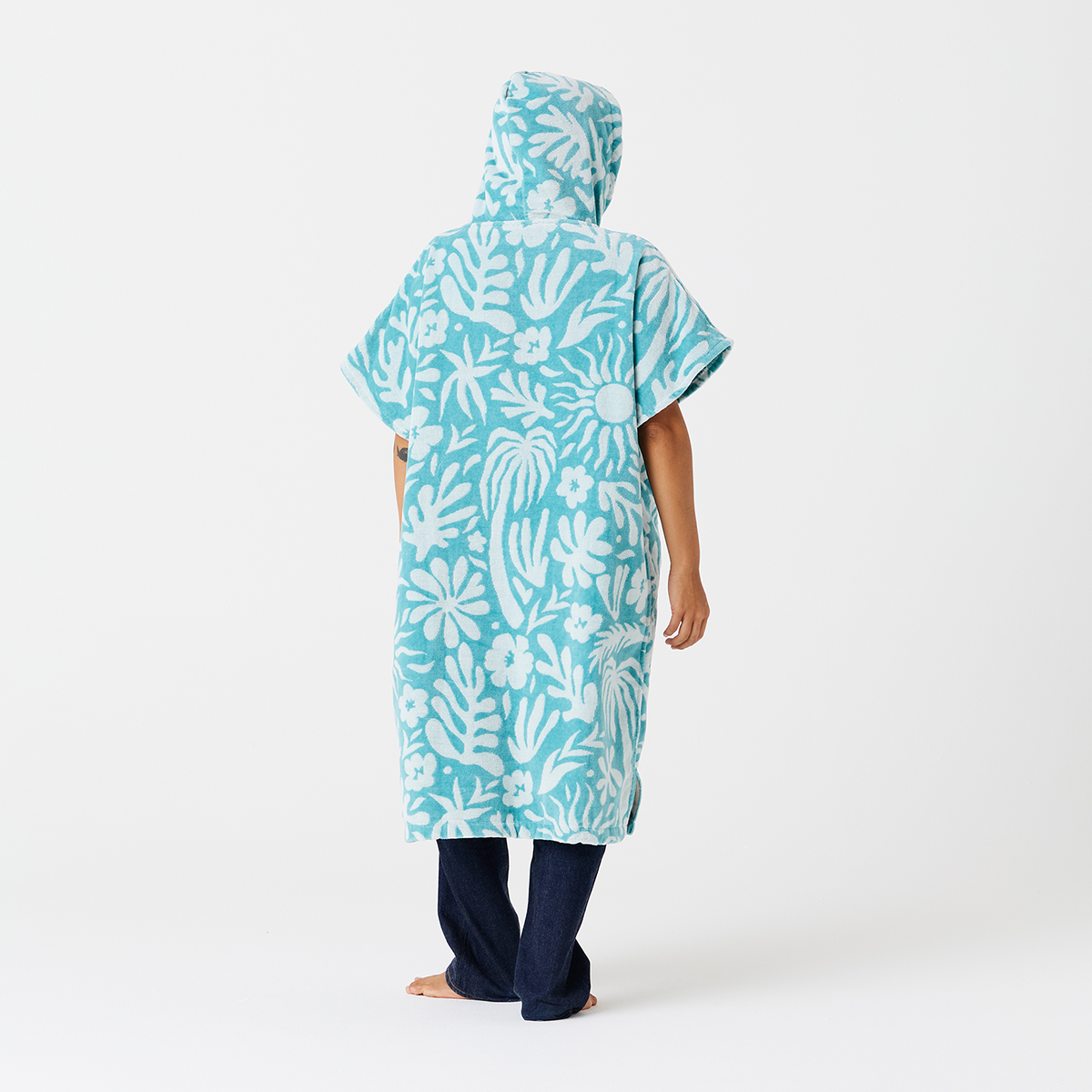 Sunny Extra-Warm Poncho - Sky Blue