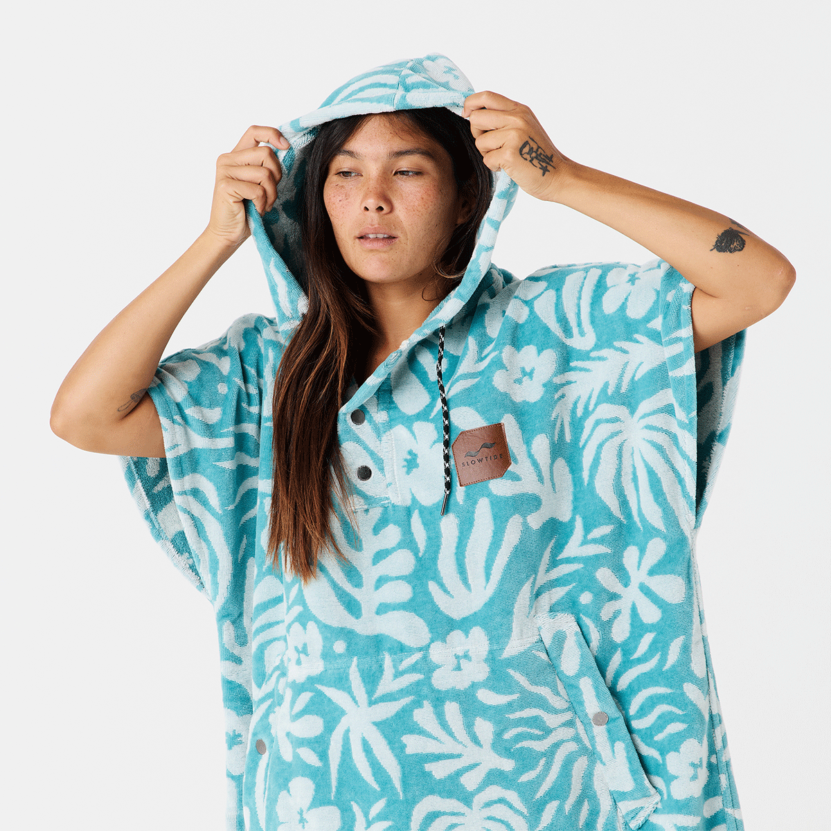 Sunny Extra-Warm Poncho - Sky Blue