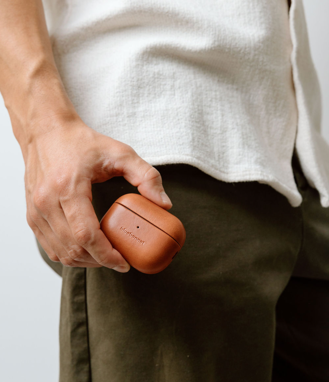 The Companion Leather AirPods 4 Case - Saddle Tan