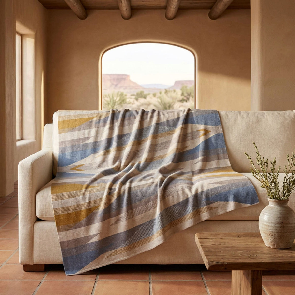 in2green Eco Throw Southwest Arrows - Cotton Sustainable Knit Throw Blanket 601570194344 BL01XSA2