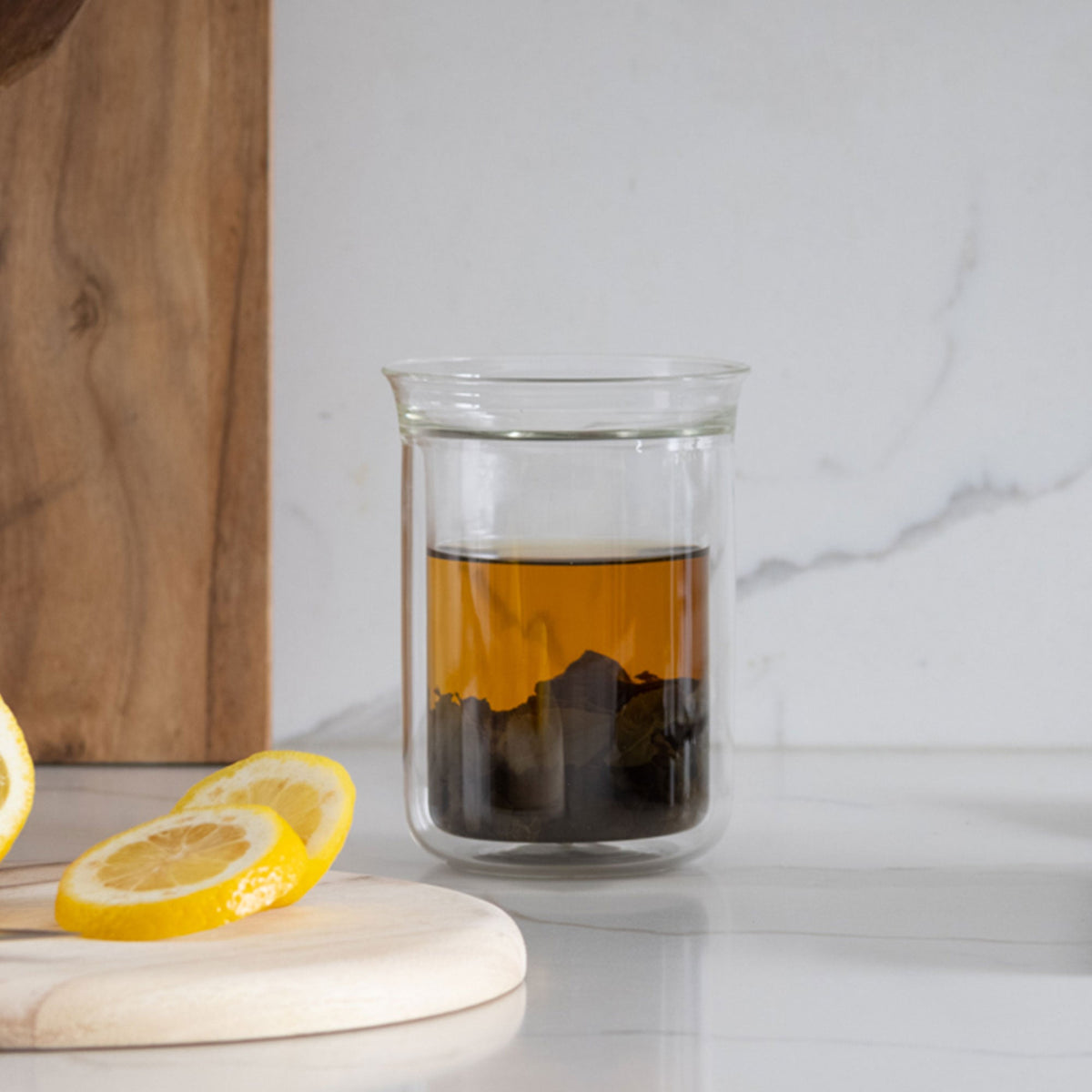 lifestyle image of tasting glasses