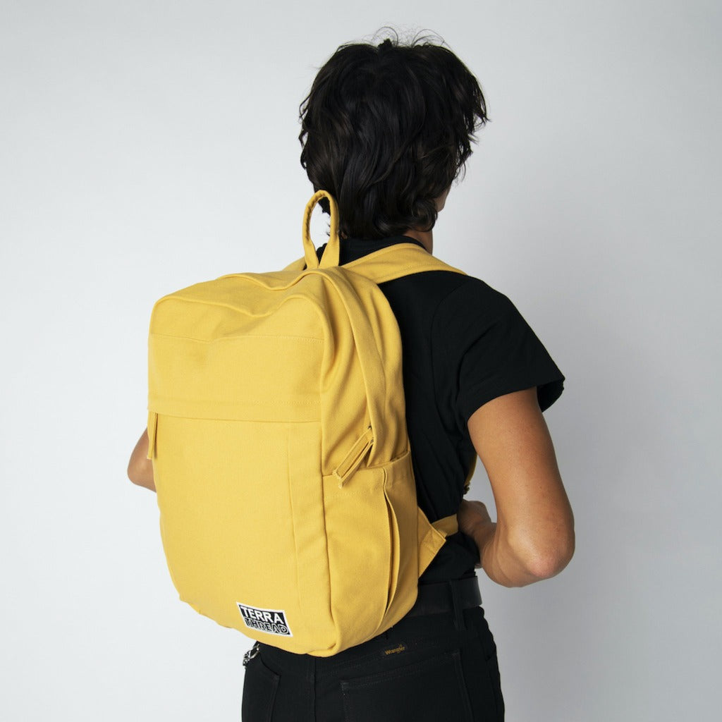 yellow school backpack#color_mustard-yellow
