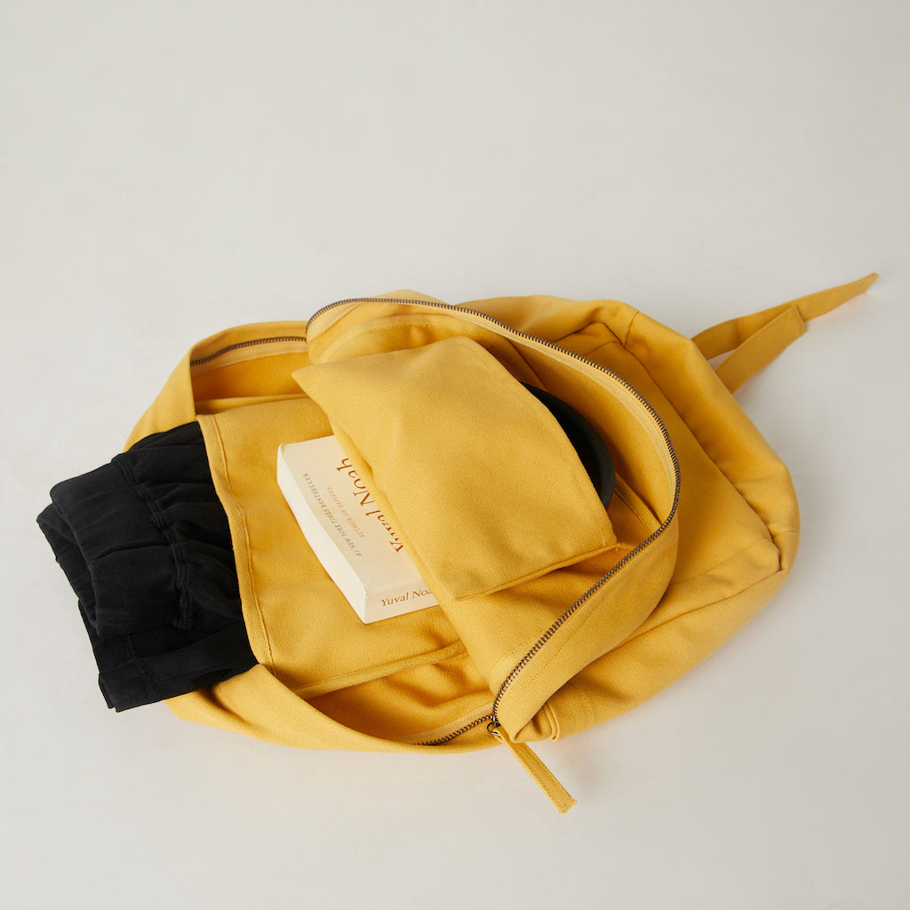 most durable backpack#color_mustard-yellow