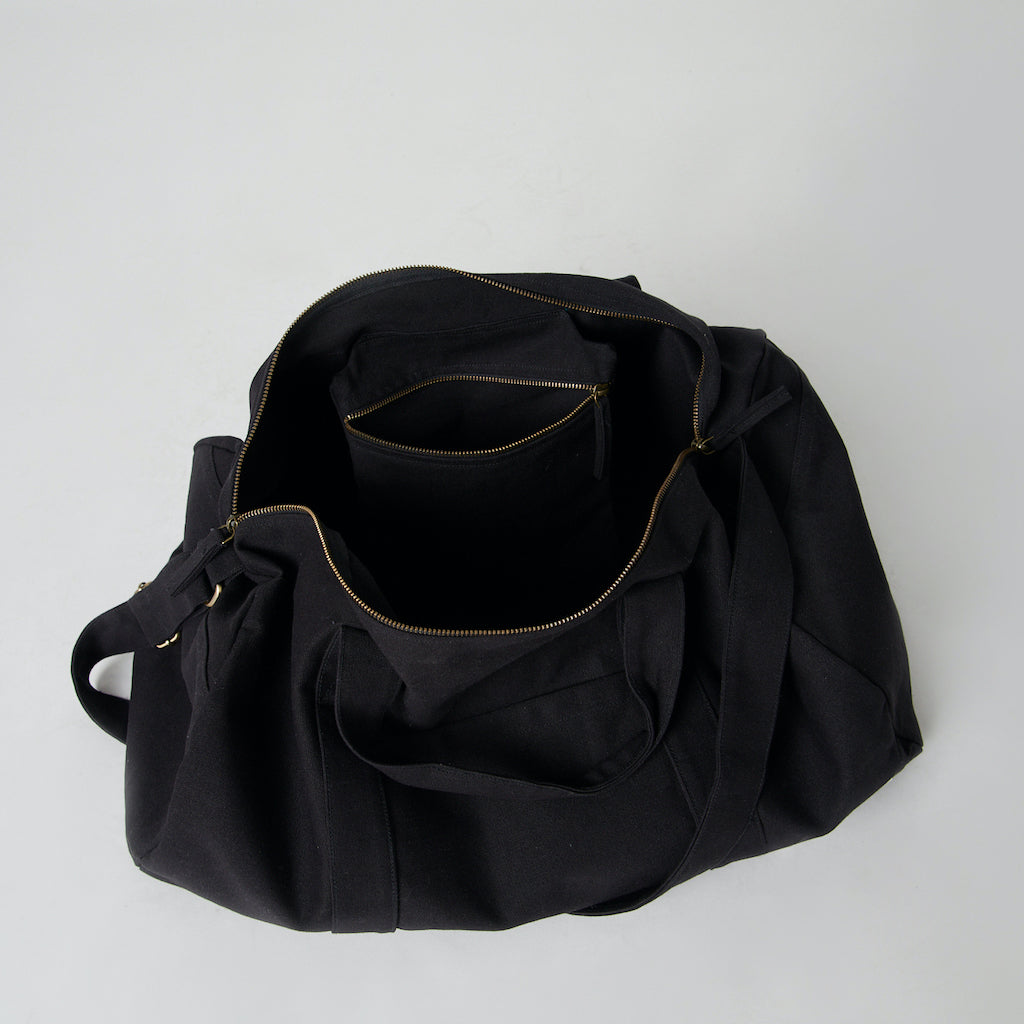 compartment duffel bag#color_ivory-black