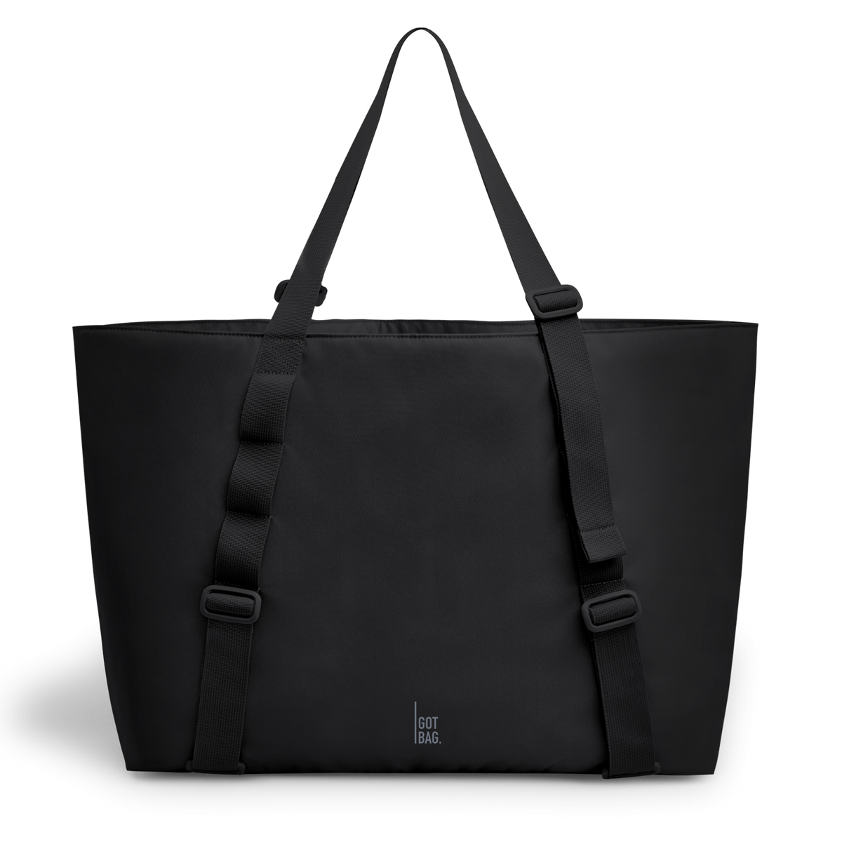 TOTE BAG LARGE bag in black (Black), front view.