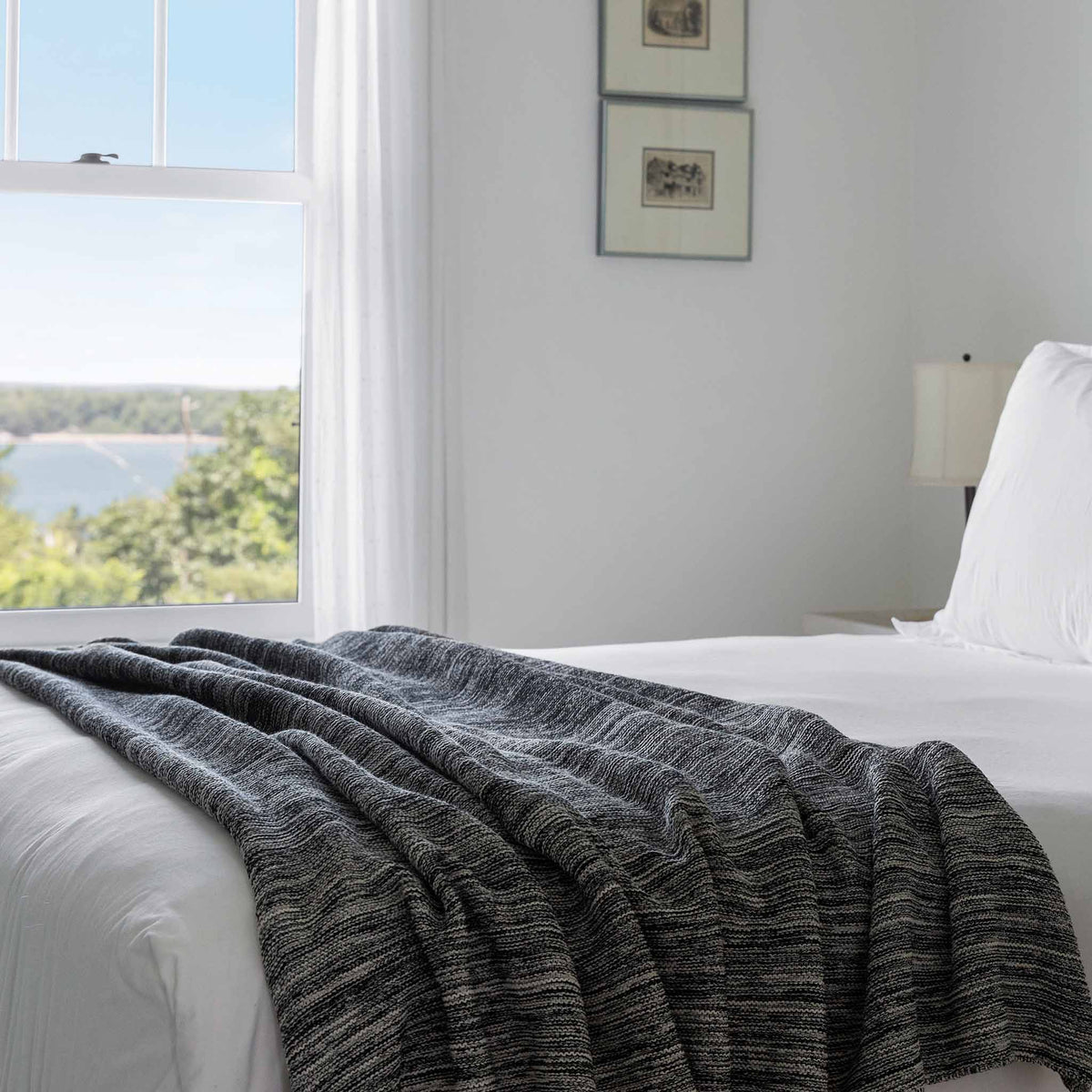 in2green Eco Throw Textured Sustainable Knit Throw Blanket - Textured Ombre