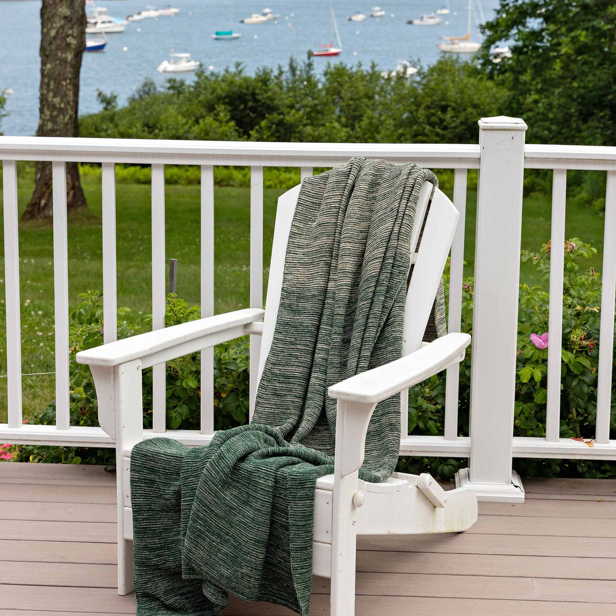 in2green Eco Throw Textured Sustainable Knit Throw Blanket - Textured Ombre