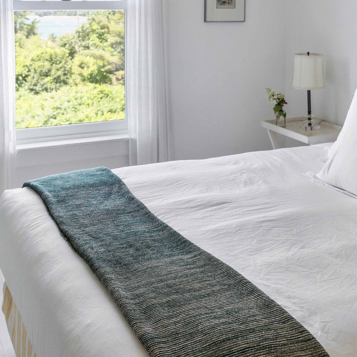 in2green Eco Throw Textured Sustainable Knit Throw Blanket - Textured Ombre