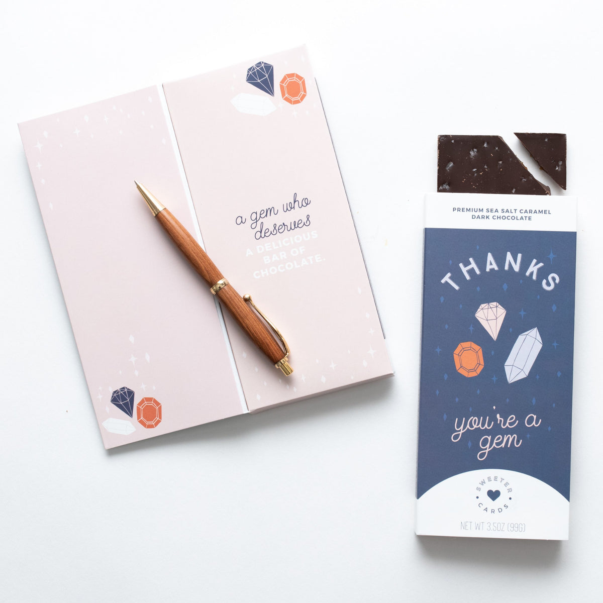 2-Pack Gratitude Chocolate-Filled Card