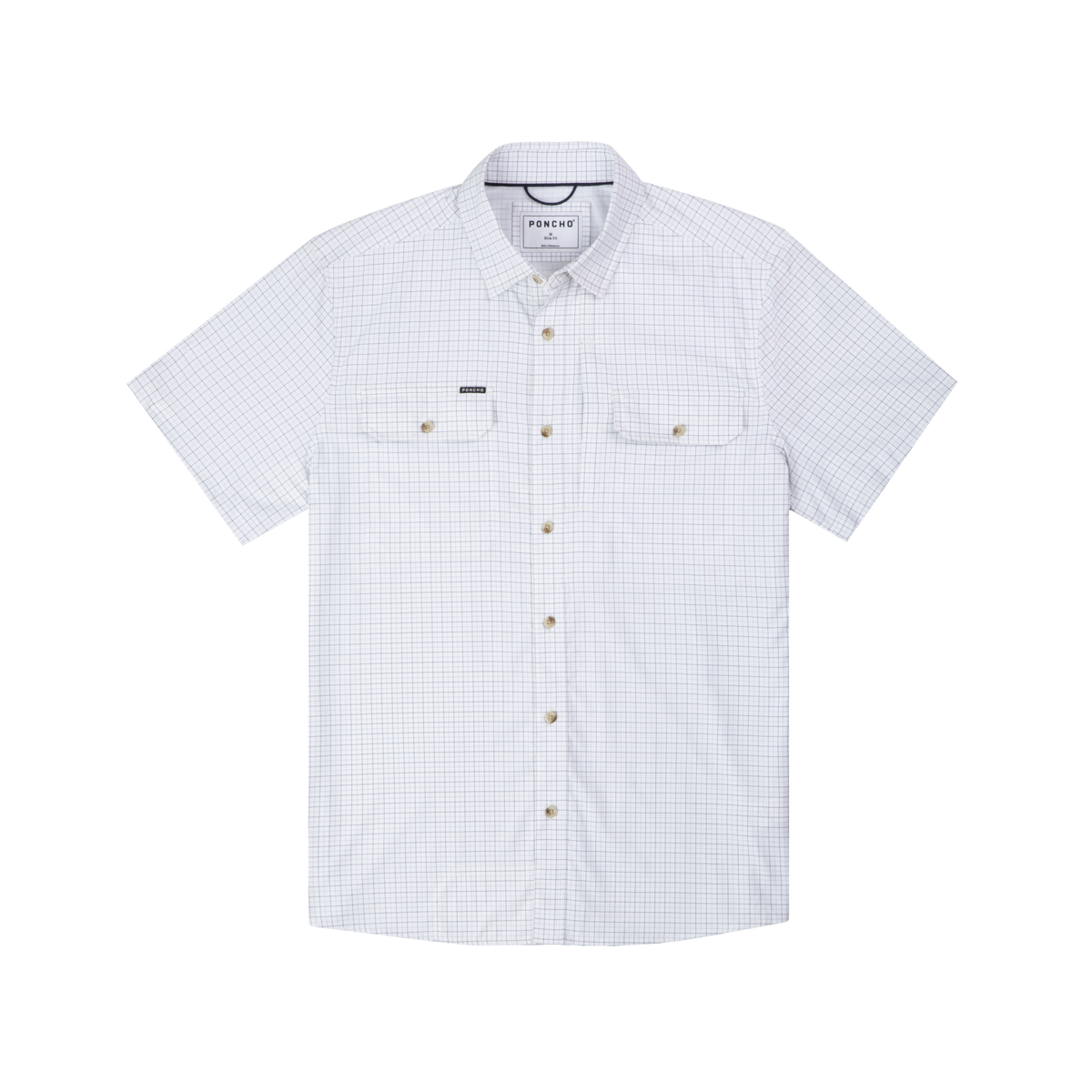 product photo of double blue check short sleeve shirt