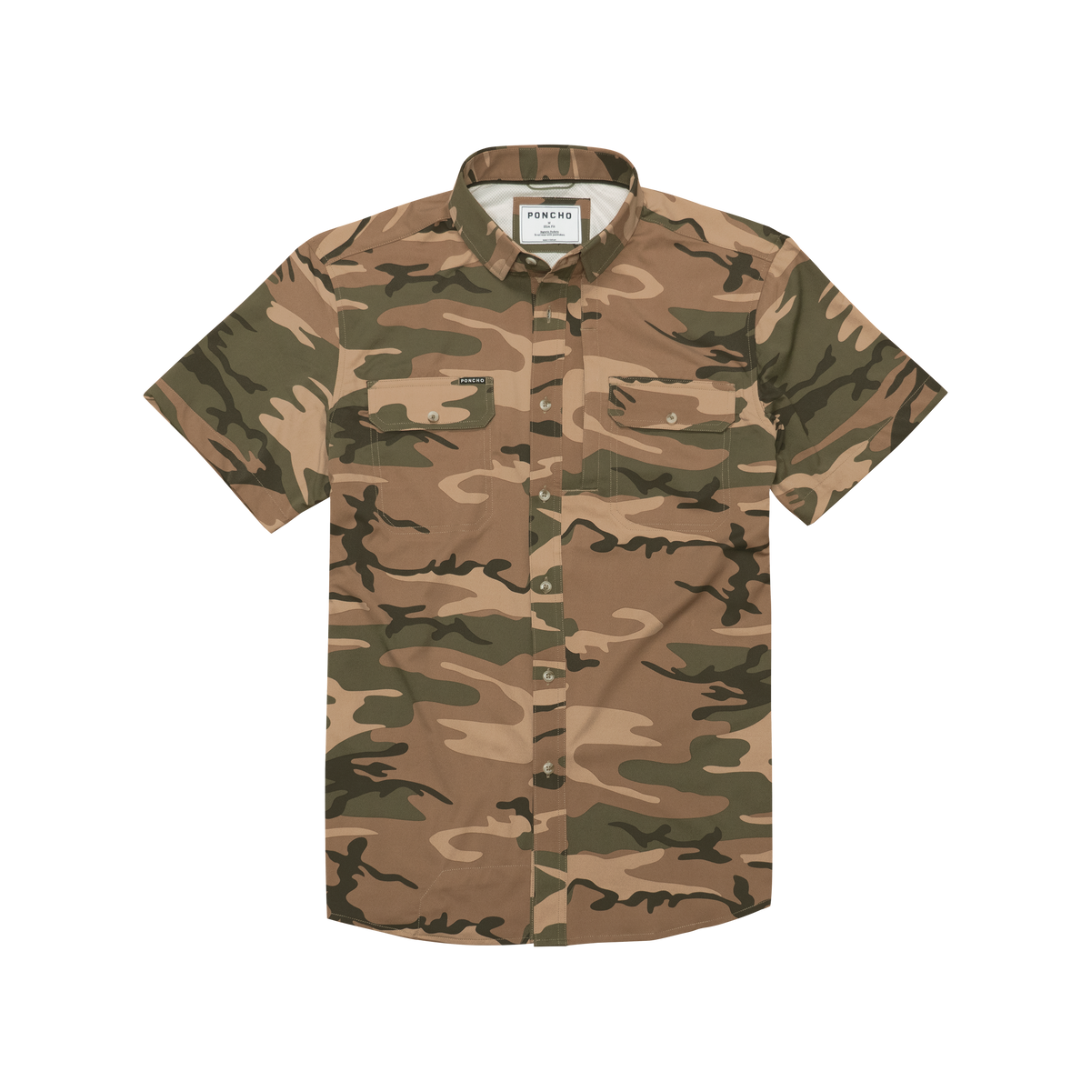 The Cordoba camo short sleeve outdoor shirt with front pockets
