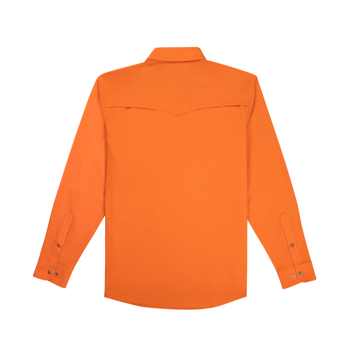 back of blaze orange long sleeve tuff-thread shirt