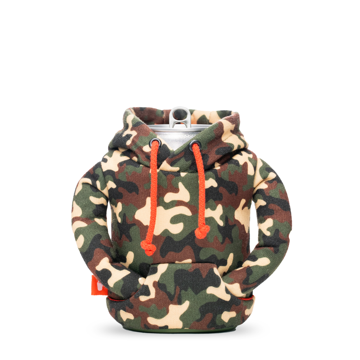 The Hoodie - Puffin Drinkwear drink sleeves #color_woodsy-camo-puffin-red