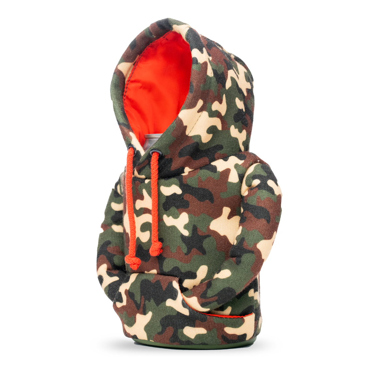 The Hoodie - Puffin Drinkwear drink sleeves #color_woodsy-camo-puffin-red