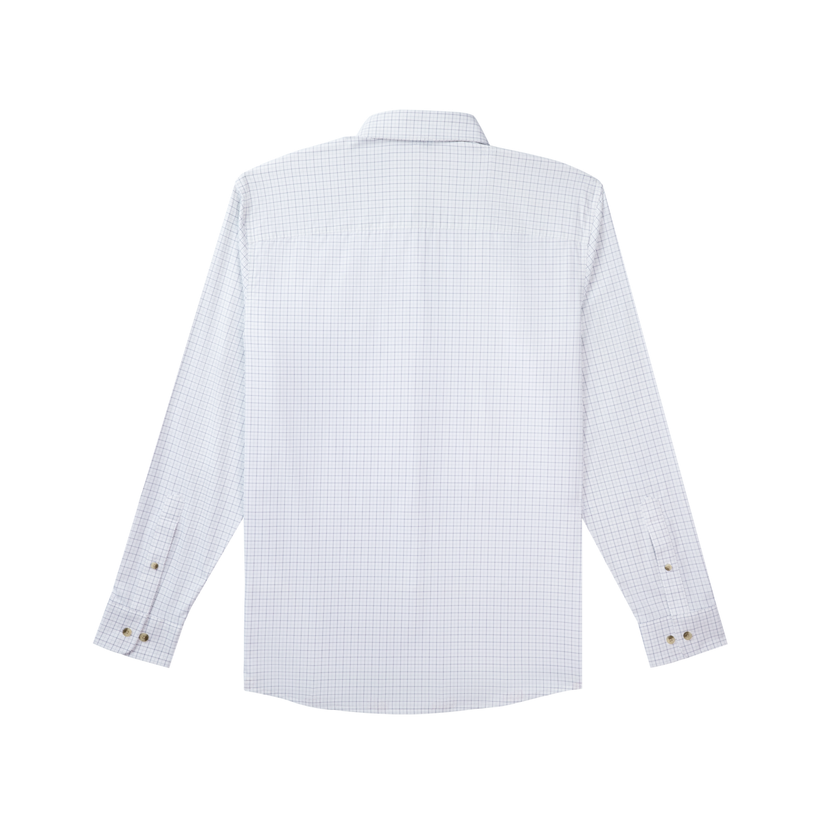 product photo double blue check shirt back