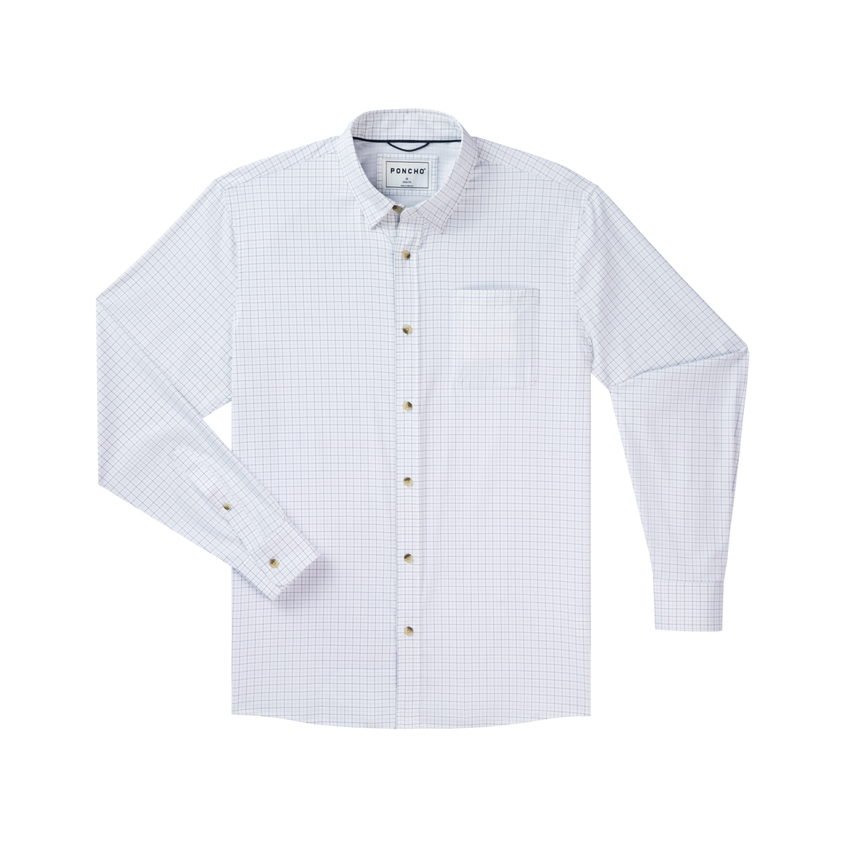 product photo double blue check shirt front