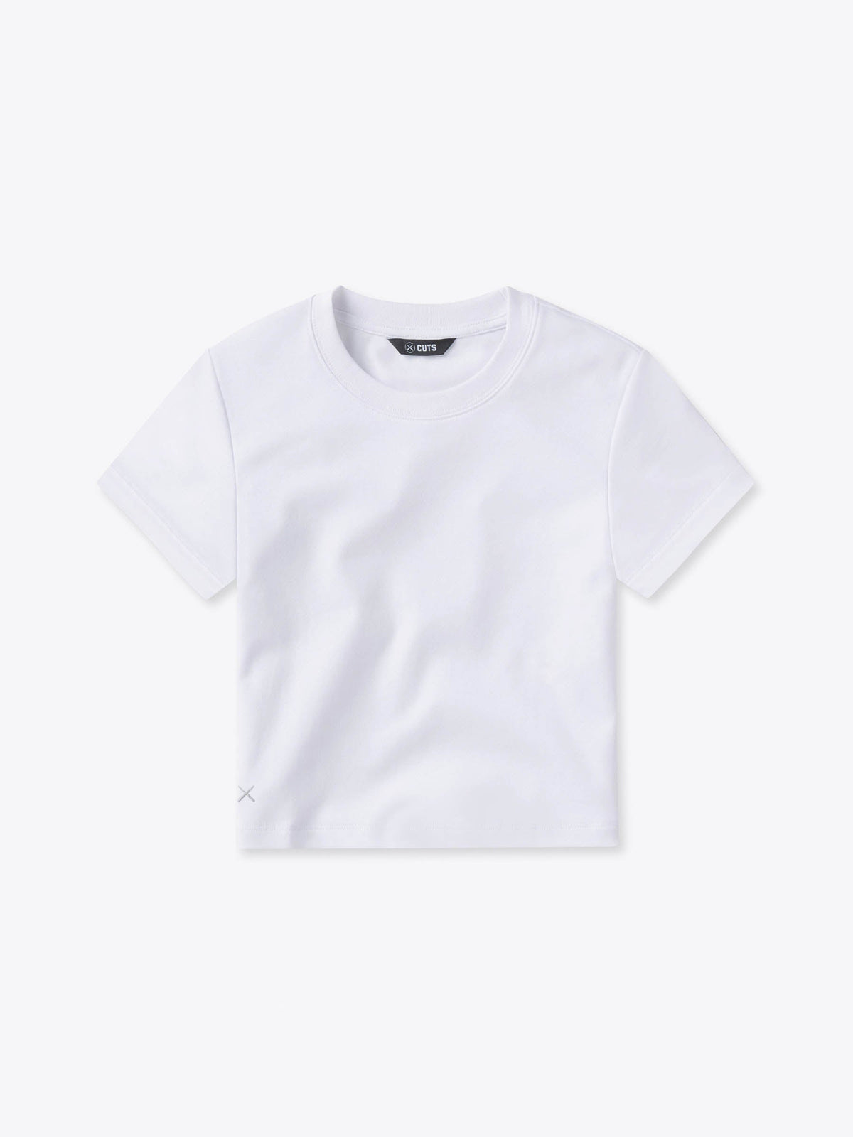 Tomboy Tee Cropped | White Slim-Fit Tomboy-Cotton™