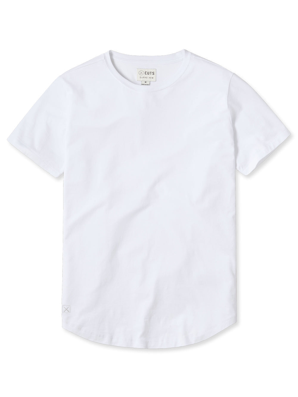 Featherlight Pima Tee | White Signature-fit