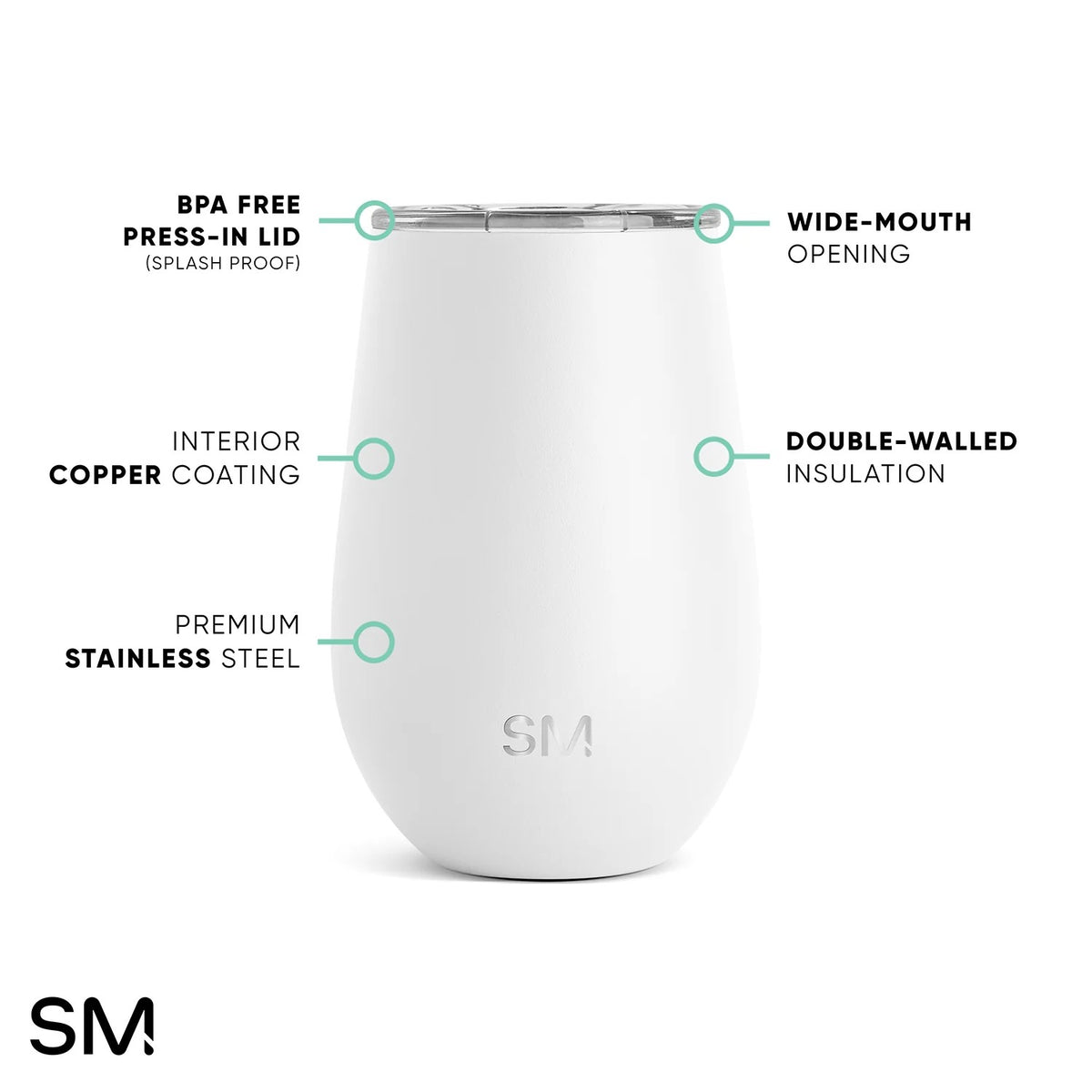 Spirit Wine Tumbler - 12oz - Winter White