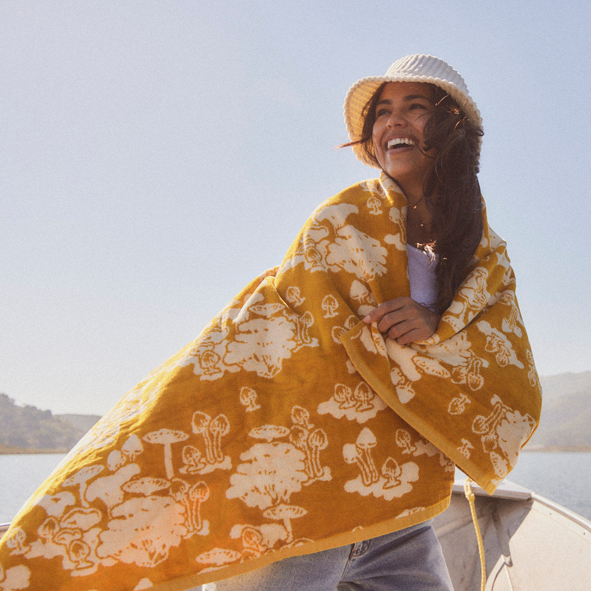 Wonderland Premium Woven Towel - Orange