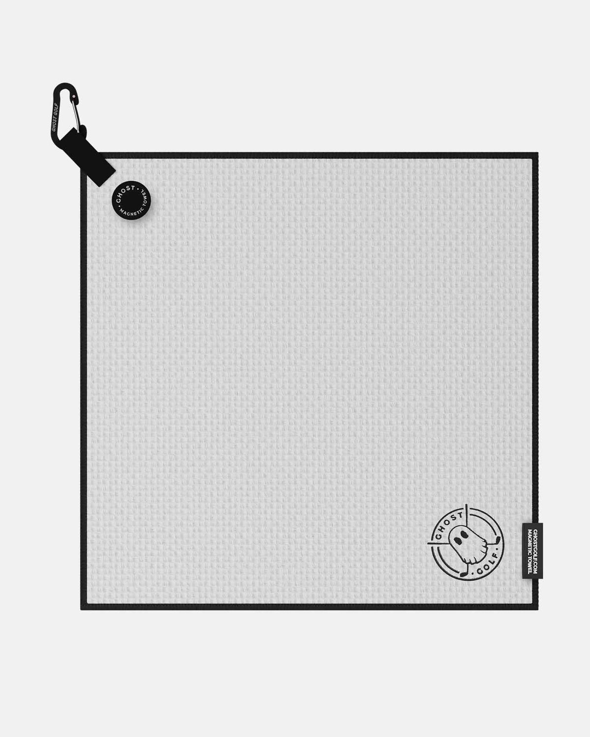 Greenside Towel with Magnet Patch and Carabiner White#color_white